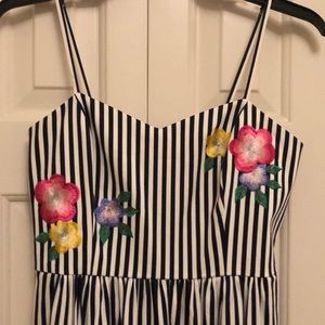 Long Badgley Mischka spaghetti strap formal dress